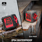 Self-Leveling Laser Level, 100Ft Green Cross Line Rotary Laser Tool - 4 Brightness Modes, Manual & Pulse Mode for Indoor/Outdoor Use, IP54 Waterproof with Carrying Bag