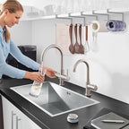 Tumbler Lid Organizer, Horizontal Tumbler Lid Storage Hook Up to 10 Lids, Space Saving Cup Lid Holders Under Cabinet Tumbler Lid Hook for Kitchen Organizer and Storage, Paper Towel Rack Hanger (Gray)