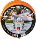 Dramm ColorStorm Premium Rubber Garden Hose, No Kink, Leak Proof Water Hose, Male Female Fittings, Made in USA, Hot & Cold Resistant, 518 Burst PSI, Orange, 5/8"x50'