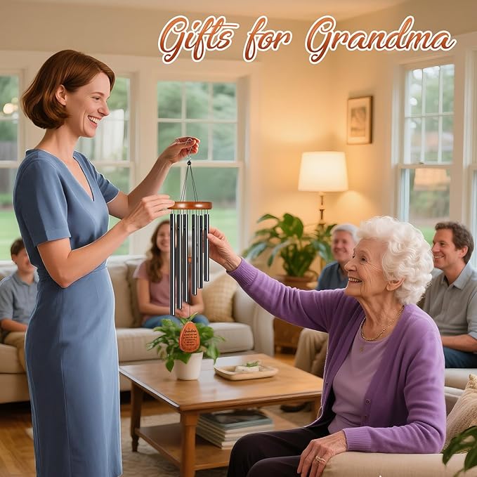 Gifts for Grandma Women, Wind Chimes for Outside 26" Inches, Winzwon Memorial Sympathy Wind Chimes, Garden Patio Balcony Yard Decor, House Warming Gifts for New Home