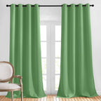 NICETOWN Blackout Curtains and Drapes for Kitchen - Extra Long Room Darkening Thermal Insulated Solid Window Blackout Draperies (Forest Green, 1 Pair, 52 x 95-Inch)