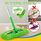 Reusable 100% Coral Fleece Mop Pads Compatible with Swiffer Sweeper, Wet and Dry Flat mop Cover, 3 Pack Washable Pads for Surface/Hardwood Floor Cleaning (Mop is Not Included)