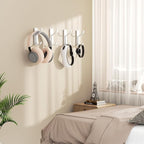 pickpiff Adhesive Wall Coat Hooks - Heavy Duty Stick-On Door Hanger, Metal Hook for Hanging Towel,Purse, Robe, Backpack, Jacket, Clothes - for Bathroom,Dorm, Closet, Kitchen - White, 4 Pack