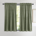 NICETOWN Sage Green Velvet Curtains 54 inches Long 2 Panels for Small Window, Elegant and Sleek Velvet Drapes for Cinema, Hall, Theatre (42-inch Wide)