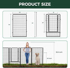 FXW Garden Fence Outdoor for The Yard – 50in(H) x 10.4ft(L) Heavy Duty Metal Animal Barrier for Dog and Rabbit, Decorative Dog Fence, 4 Panels, Black