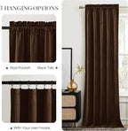 NICETOWN Brown Velvet Curtains 84 inches Length for Bedroom - Blackout Thermal Insulated Sound Reducing Heavy Matt Solid Room Darkening Drapes for Nursery (2 Panels, 52 x 84)