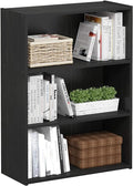 Furinno PASIR Book Shelf, 3-Tier Bookshelf, Storage Shelves Bookcase, 9.7 x 23.7 x 31.5, for Living Room, Bedroom, Home Office, Americano