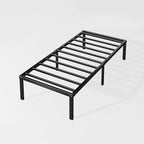 Metal Platform Bed Frame 18 Inch Tall,No Box Spring Needed,Twin Size Bed with Heavy Duty Strong Support Slats,Easy to Assemble,Black