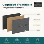 Dresser for Bedroom with 10 Drawers, Anti-Tip Tall Fabric Chests Storage Organizer Tower Furniture with Wooden Top Metal Frame for Clothes, Closet, Living Room, Hallway, Entryway