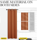 NICETOWN Burnt Orange Blackout Curtains for Sliding Door, 55 by 108, 2 Pieces, Blocking Out Sunlight Window Treatment Modern Design Grommet Curtain Panels for Dining Room