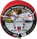 Dramm ColorStorm Premium Rubber Garden Hose, No Kink, Leak Proof Water Hose, Male Female Fittings, Made in USA, Hot & Cold Resistant, 518 Burst PSI, Red, 5/8"x50'