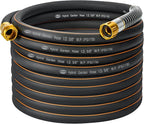 5/8 in. × 50 ft. High Flow Heavy Duty Garden Hose Flexible Hybrid Rubber Water Hose, No Memory Durable Premium Water Hose for Watering, Irrigation, Water Transfer Pump