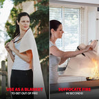 Prepared Hero Emergency Fire Blanket - 4 Pack - Fire Suppression for Kitchen, 40” x 40” Fiberglass Fire Blanket for Home