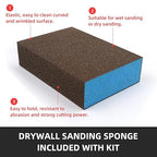 Wall Spackle & Drywall Repair Patch Kit with Mending Agent Putty, Repair Paste Plaster, Scraper & Sanding Sponge for Wall Crack/Nail Hole