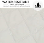 Easy-Going Chair Sofa Slipcover Reversible Sofa Cover Water Resistant Couch Cover Furniture Protector Cover with Elastic Straps for Pets Kids Children Dog Cat (Chair, Ivory/Ivory)