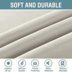 H.VERSAILTEX Light Blocking Curtain for Living Room Thermal Insulated Window Treatment Panel/Drape for Dining Room, Elegant Soft Curtain for Bedroom Grommet Top One Panel (Ivory - 52x102 Inches)