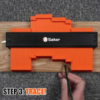 Saker Contour Gauge Profile Tool- Adjustable Lock-Precisely Copy Irregular Shape Duplicator -Father's Day Gift for Irregular Welding Woodworking Tracing -Tool for DIY Handyman, Construction (10INCH)