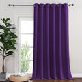 NICETOWN Blackout Sliding Glass Door Curtains, Room Darkening Thermal Insulated Curtains for Living Room Bedroom, Extra Wide Window Drapes, 1 Panel, W80 x L118, Royal Purple