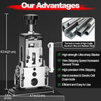 Manual Wire Stripping Machine, Gauge Wire 0.06"-1", Scrapping Copper Wire Peeler Machine, Drill Powered/Hand Crank Dual-drive Wire Stripper Tool for Scrap Copper Recycling & DIY etc.