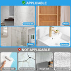 JINSHUNFA Adhesive Wall Hooks 13LB Heavy Duty No Drill Large Transparent Waterproof Hooks for Bathroom Kitchen Towel Coat 12 Pack