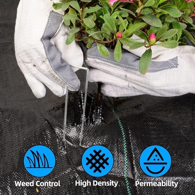 5FT x 300FT Weed Barrier Landscape Fabric, 3.2oz Premium Heavy Duty Garden Cloth, Ground Cover for Gardening, Farming