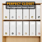 SpaceAid 12 Pack Bed Sheet Organizers and Storage, Foldable Sheet Organizer for Linen Closet, Sheets Set Folder Keeper with Window XL (Queen & King Size) Bedding Container (White, 12 Pack)