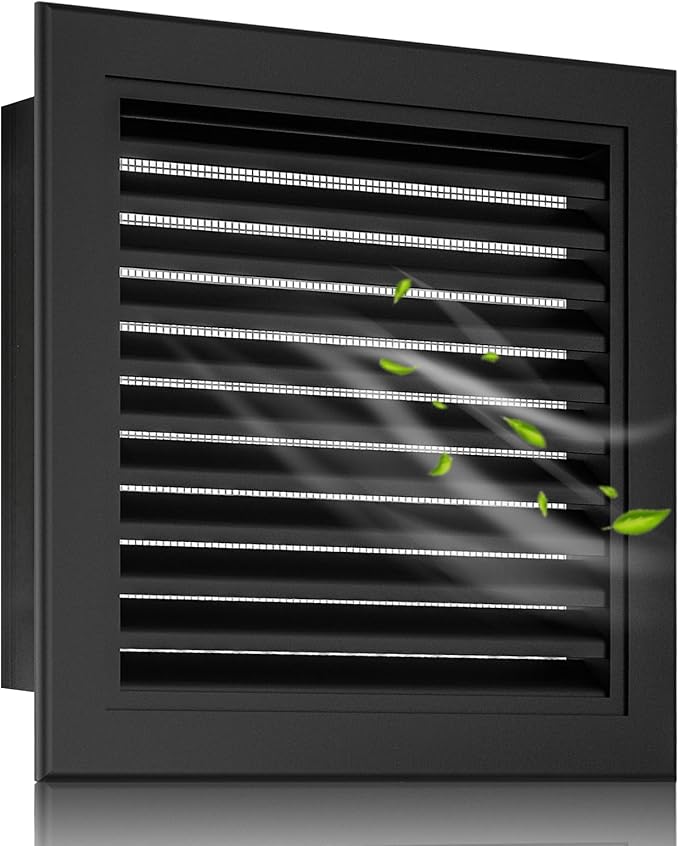 6"x6" Aluminum Attic Vent - Screened for Protection, Ideal for Gables, Sheds, and Attics - Vent Opening 4"x4" - Boost Ventilation and Guard Against Moisture