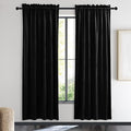 NICETOWN Insulated Black Out Velvet Curtains for Patio, Solid Heavy-Duty Large Window Treatments Drapes for Sliding Glass Door (2 Panels, 72 inches Long)