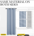 NICETOWN Room Darkening Curtains for Kitchen, Vintage Blue, Set of 2, 42 inches Wide by 50 inches Long, Window Treatment Thermal Insulated Solid Grommet Room Darkening Curtains/Drapes for Bedroom