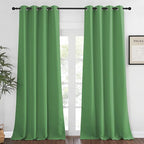 NICETOWN Blackout Window Curtain 90 inch Length - Room Darkening Thermal Insulated Grommet Large Window Treatment Light Blocking for Bedroom/Doorway (Froest Green, 1 Panel, W52 x L90)
