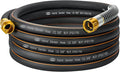 Garden Hose 5/8 in. × 21 ft. High Flow Flexible Hybrid Rubber Water Hose 5/8" I.D., No Memory Durable Lightweight Water Hose for Watering, Irrigation, Water Transfer Pump