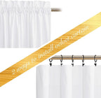 NICETOWN White Velvet Curtains and Drapes 102 inches Long, Extra Long Elegant Wall Backdrop Drapes for Holiday Season Home Decoration (Set of 2, Rod Pocket Design)