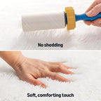 Amazon Basics Fluffy Washable Area Rug, Shaggy Carpet for Living Room, Bedroom, 5' W × 7' L, Cream