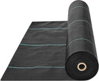 VEVOR Weed Barrier Landscape Fabric, 6*100FT Heavy Duty Garden Weed Fabric, Woven PP Weed Control Fabric, Driveway Fabric, Geotextile Fabric for Landscaping, Ground Cover, Weed Blocker Weed Mat, Black
