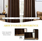 NICETOWN Brown Velvet Curtains, Thermal Insulated Sound Reducing Heavy Matt Heat & Chill Resistant Drapes for Home Decoration (2 Panel Per Pack, 102 inches Long)