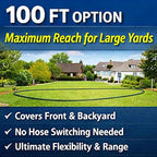 Fevone 100 ft Kink Free Garden Hose, All Weather Flexible, Heavy-Duty & Durable, Solid Brass Fittings, Leak-Free Connection