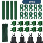 Adjustable Plant Trellis Connectors, Plastic Garden Stakes Clips for 0.78 inch Diameter Poles Connecting Joints for Tomato Cage Cucumber Teepee Climbing Plants Frame