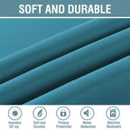 H.VERSAILTEX Window Treatment Blackout Curtains for Living Room Thermal Insulated Energy Saving Patio Door Curtains Grommet Panles, Room Darkening Curtain Turquoise Blue (Set of 1 Panel), 52'W x 96'L