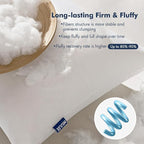 MIULEE Throw Pillows Inserts, Pack of 4 22x22 Inch 100% Virgin Fiber Filling Bed Couch Pillows
