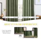 NICETOWN Sage Green Blackout Curtains 72 inches Long 2 Panels (62-inch Wide), Farmhouse and Sleek Velvet Drapes and Curtains for Doorway, Patio Sliding Door, Office, Dorm