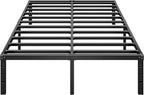 Metal Platform Bed Frame 14 Inch Tall,No Box Spring Needed,King Size Bed with Heavy Duty Strong Support Slats,Easy to Assemble,Black