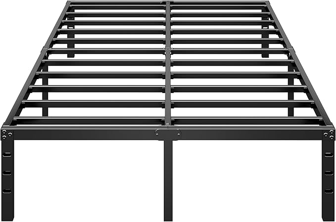 Metal Platform Bed Frame 14 Inch Tall,No Box Spring Needed,King Size Bed with Heavy Duty Strong Support Slats,Easy to Assemble,Black