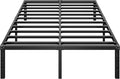 Metal Platform Bed Frame 12 Inch Tall,No Box Spring Needed,King Size Bed with Heavy Duty Strong Support Slats,Easy to Assemble,Black