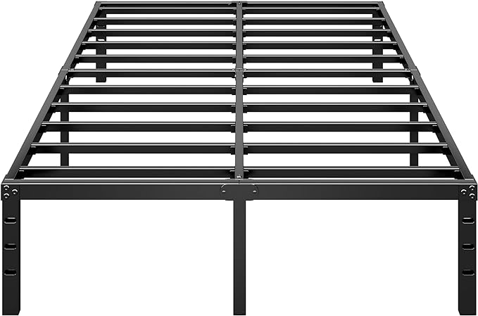 Metal Platform Bed Frame 14 Inch Tall,No Box Spring Needed,Full Size Bed with Heavy Duty Strong Support Slats,Easy to Assemble,Black