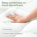 Ultra Soft Queen RV Size Mattress Topper - Viscose Made from Bamboo Pillow Top Mattress Pad for Back Pain Relief - Naturally Cooling for Hot Sleepers, Green