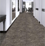 Nexus Self Adhesive 12-Inch Vinyl Floor Tiles, 20 Tiles - 12'' x 12'', Emporador Marble Peel & Stick, DIY Flooring for Kitchen, Dining Room, Bedrooms Bathrooms by Achim Home Decor, Taupe and Brown