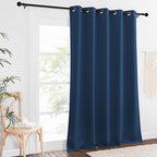 NICETOWN Blackout Curtain Drape for Bedroom - Light Reducing Thermal Insulated Solid Grommet Room Darkening Window Curtain 90 inches Long for Living Room (Moroccan Blue, 1 Piece, W66 x L90)