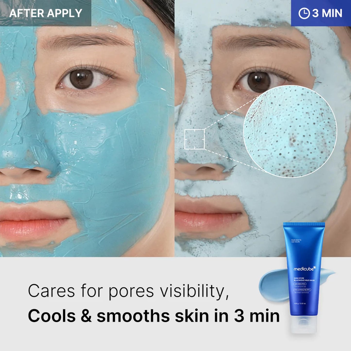 Medicube Korean Glass Skin Mask Duo - Collagen Wrapping & Zero Pore Mud Mask Kit | AlluCanFind