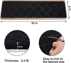 Stair Treads for Wooden Steps 15pcs - 8x30in Carpet Stairs Runner Indoor Non-Slip Stair Mats for Kids Elders and Pets