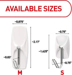 Command Small Wire Toggle Hooks, 16 Hooks and 24 Strips, Damage-Free Hanging Wall Hook with Adhesive, No Tools Required, Great for Home, Kitchen, and Office Organization, Holds up to 0.5 lb